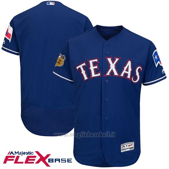 Maglia Baseball Uomo Texas Rangers 2017 Allenamento Primaverile Flex Base